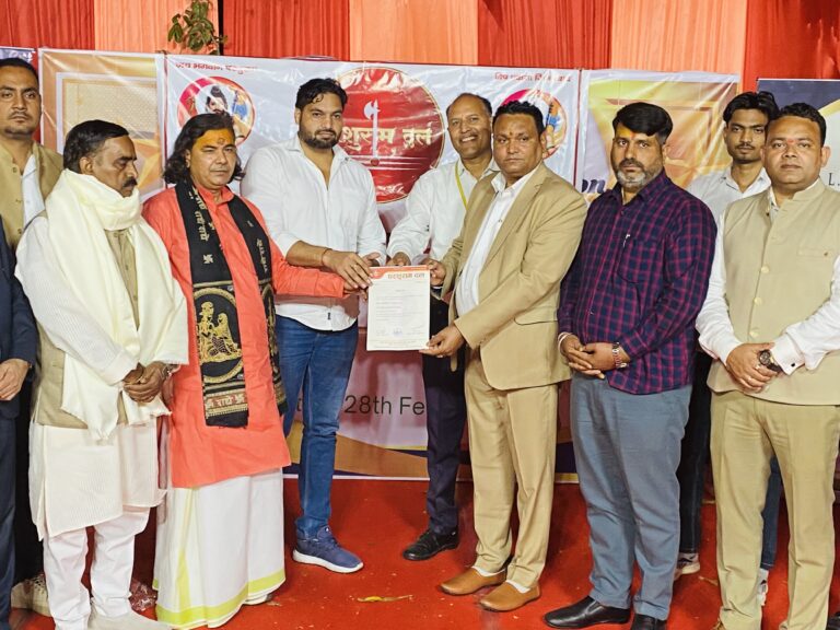 पंडित लख्मीचन्द शर्मा बने परशुराम पद के हरियाणा प्रदेश संयोजक।