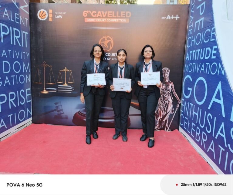 फुटेला लॉ कॉलेज की मूट कोर्ट टीम ने राष्ट्रीय मूट कोर्ट प्रतियोगिता में हिस्सा लिया
