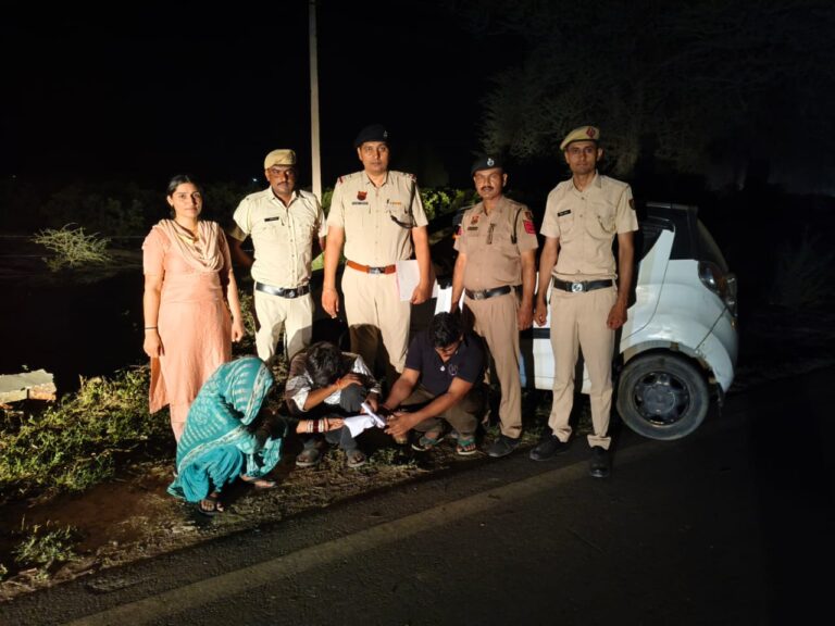 चौकी चौटाला पुलिस ने 8.69 ग्राम हेरोइन चिट्टा, कार व महिला सहित तीन को काबू कर भेजा जेल
