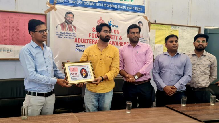 खाद्य सुरक्षा और मिलावट विषय पर युवाओं को किया जागरूक