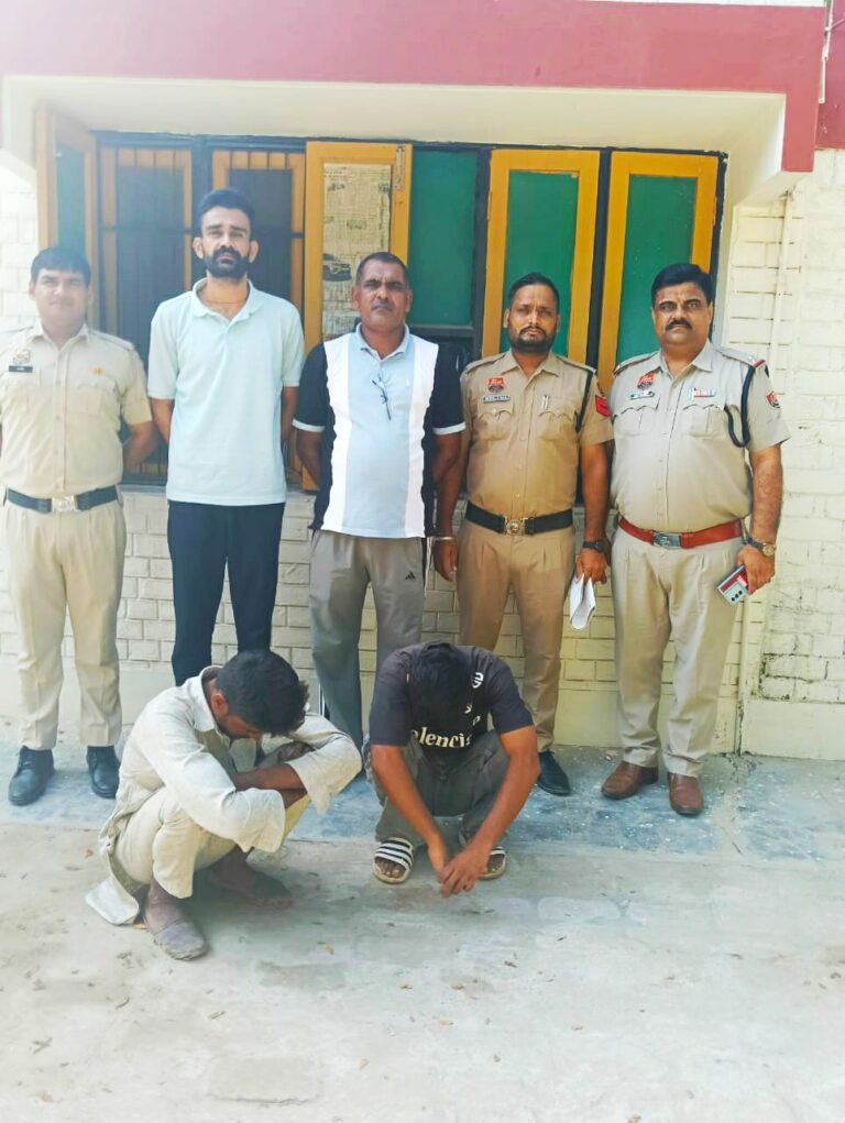 थाना कालांवाली पुलिस ने गेहूं चोरी की गुत्थी सुलझाती हुए दो आरोपियों को काबू कर भेजा जेल