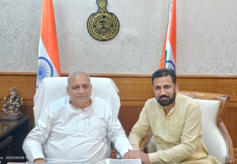 भाजपा जिला सचिव ने कैबिनेट मंत्री रणवीर गंगवा से की शिष्टाचार भेंट