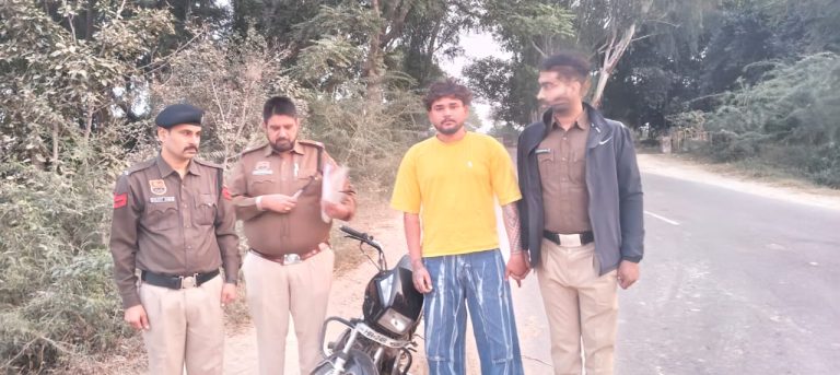 सीआईए सिरसा पुलिस ने मोटरसाइकिल सवार युवक को 15 ग्राम हेरोइन सहित काबू ।