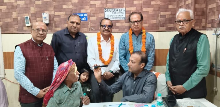 शिविर में 255 नेत्र रोगियों की जांच, 57 आपरेशन के लिए चयनित