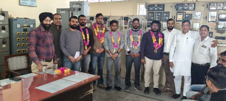 एचएसईबी वर्कर्स यूनियन सिरसा की टीएल सब यूनिट ने किया नव निर्वाचित प्रेस सचिव को सम्मानित