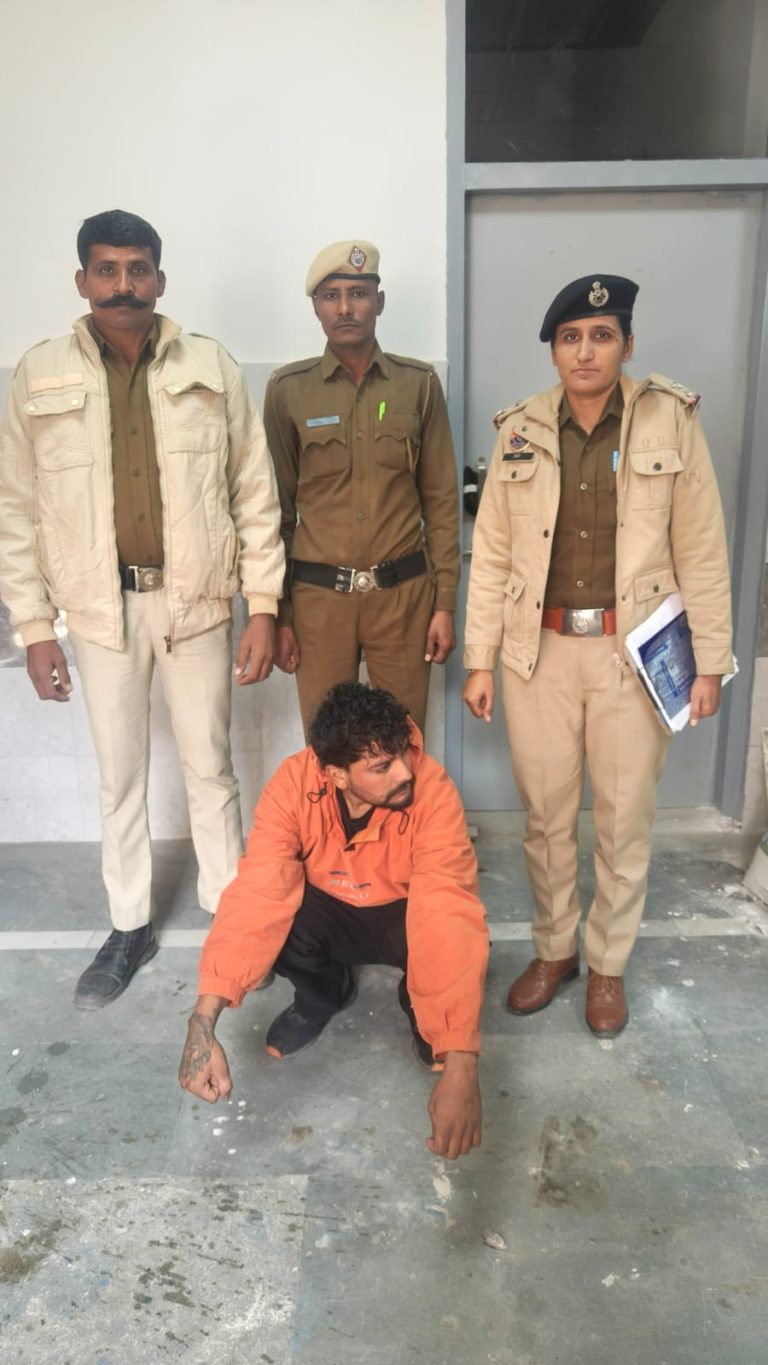 मोटरसाइकिल चोरी की वारदात सुलझी,चोरीशुद्धा मोटरसाइकिल सहित आरोपी काबू ।