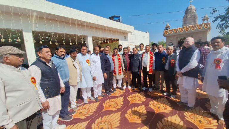 नंदीशाला केलनियां में धूमधाम से मनाया श्रीराधा कृष्ण मंदिर का तीसरा स्थापना दिवस