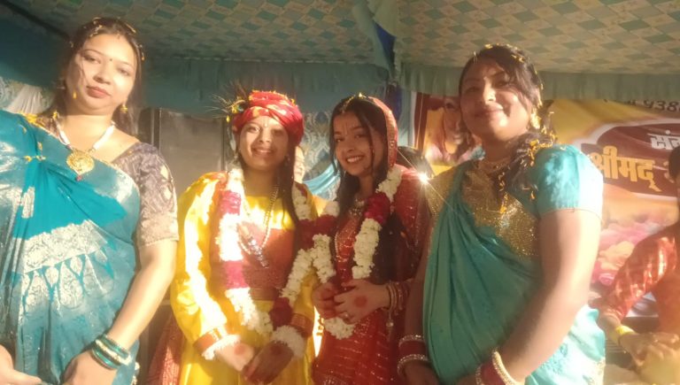 श्रीकृष्ण-रूकमणि विवाह में श्रद्धालुओं ने की जमकर मस्ती